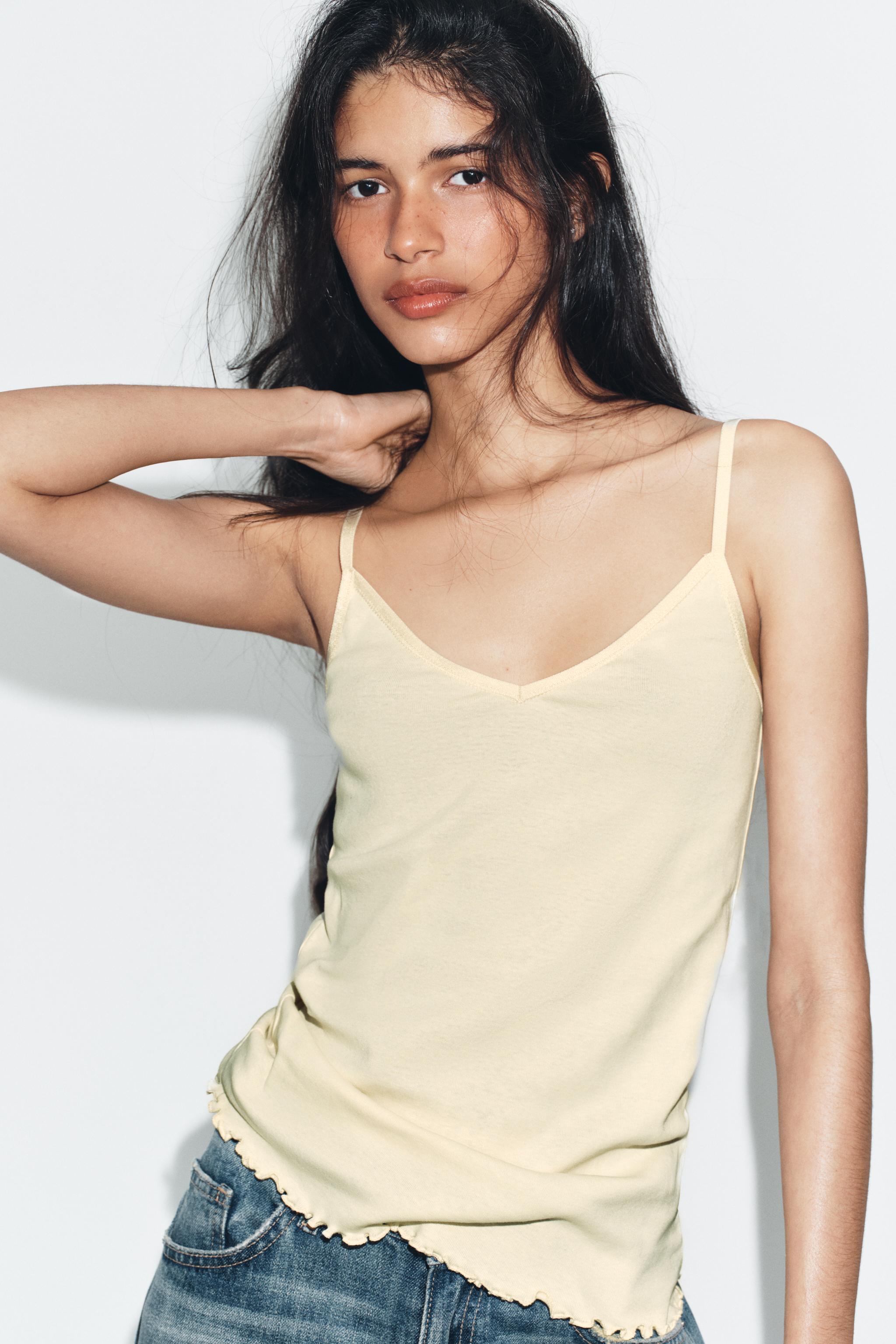 COTTON STRAP TOP